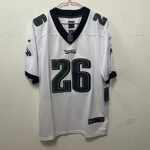 Nike Philadelphia Eagles #26 White Green Jersey - Saquon Barkley